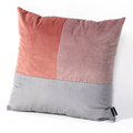 Cushion Patchwork square pink grey lilac